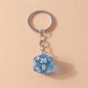 Cute Keychains Resin Colorful Dice Charms Keyrings Souvenir Gift for Women Men Car Key Handbag Pendants Key Chains DIY Accessory