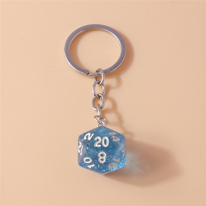 Cute Keychains Resin Colorful Dice Charms Keyrings Souvenir Gift for Women Men Car Key Handbag Pendants Key Chains DIY Accessory
