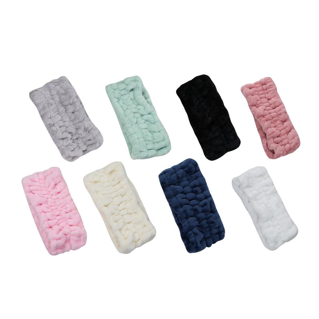 Z cross-border новая широкая повязка на голову из кораллового флиса, повязка на голову, простая плюшевая повязка на голову, однотонная широкая повязка на голову для мытья лица и аксессуары для волос.