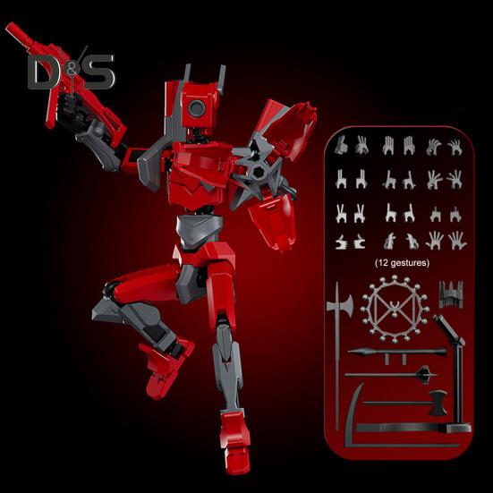 Робот Фигурка с Аксессуарами Подвижные Суставы Модель Робота Игрушка Шарнирная Фигурка Манекен Украшение для Дома и Офиса Орнамент