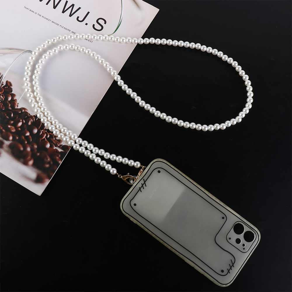 8 мм жемчужная цепочка через плечо для мобильного телефона портативный жемчужный ремешок цепочка для телефона подвеска для мобильного телефона