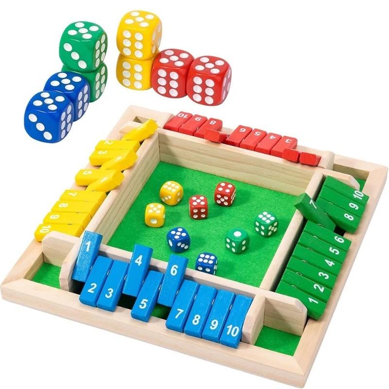Деревянная игра в кости Shut The Box 8 костей доска стол игра на математические навыки вечеринка клуб алкогольные игры для семей рождественский подарок