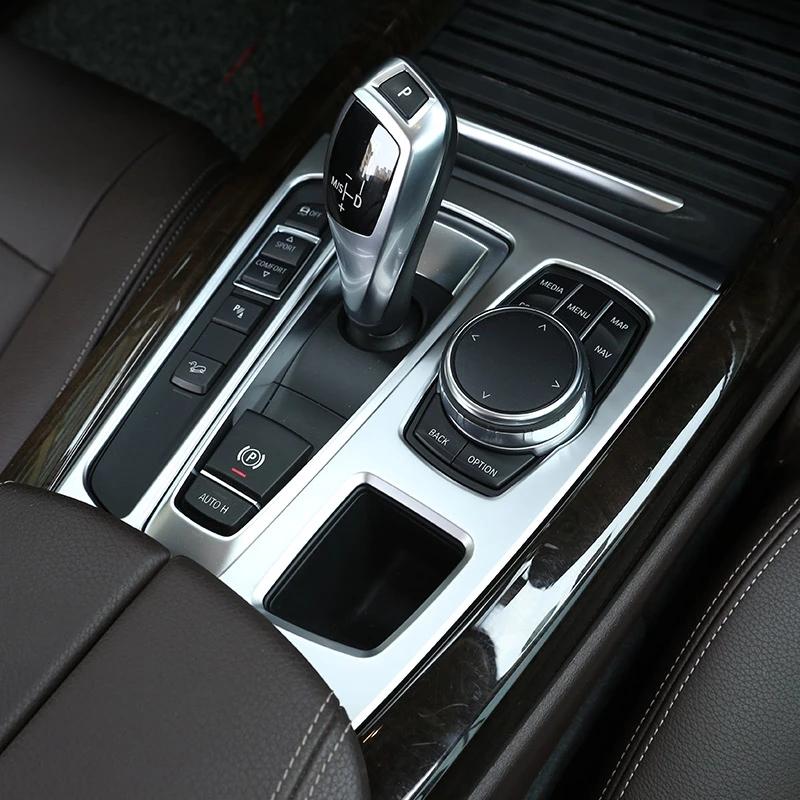 ABS центральная панель переключения передач автомобиля крышка рамки наклейки подходят для BMW X5 X6 F15 F16 2014-Авто интерьер