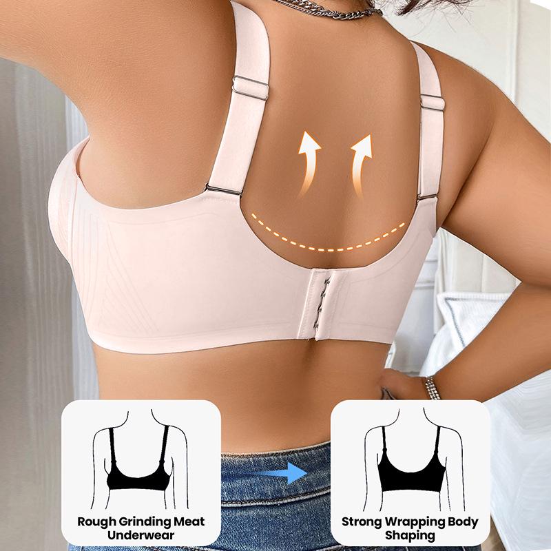 Plus Size Seamless Wire-Free Soft Support Bra for Large Busts