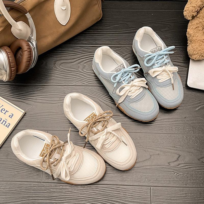 Уродливо-милые повседневные кроссовки на плоской подошве на шнуровке в стиле Форреста Гампа 2025 весна новые удобные и дышащие повседневные спортивные папины немецкие тренировочные кроссовки