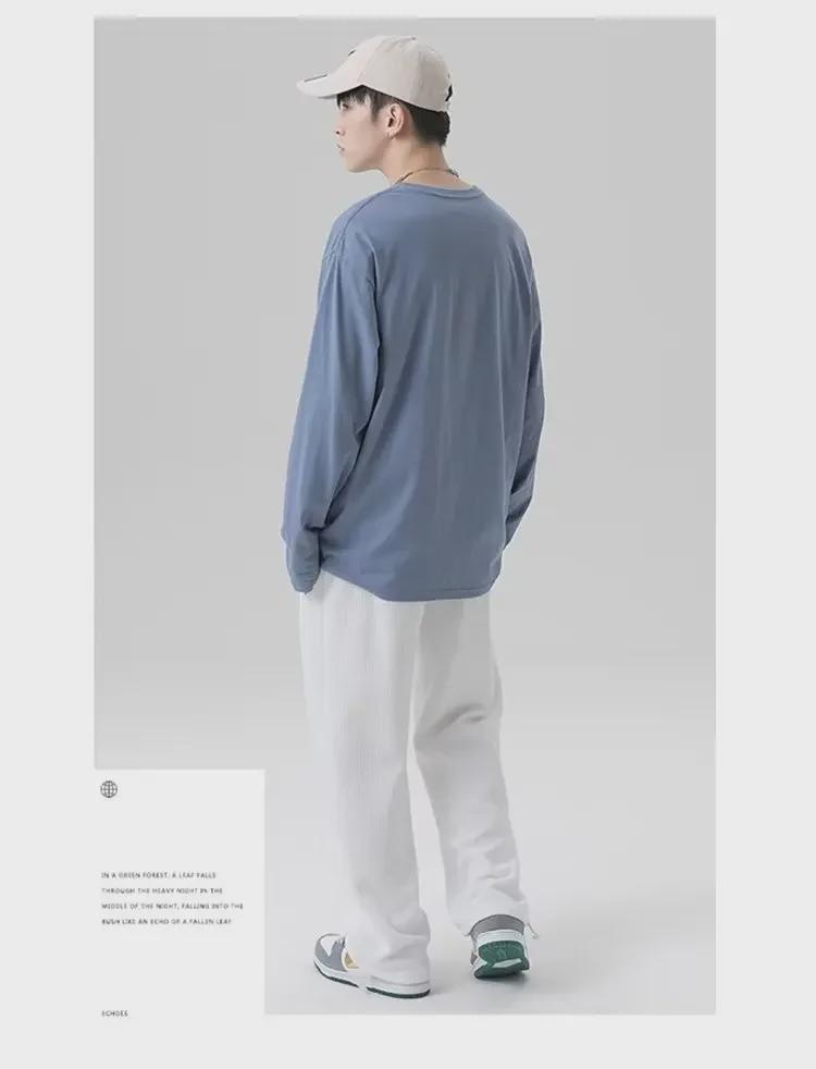 Мужская толстовка-пуловер в корейском стиле с длинным рукавом