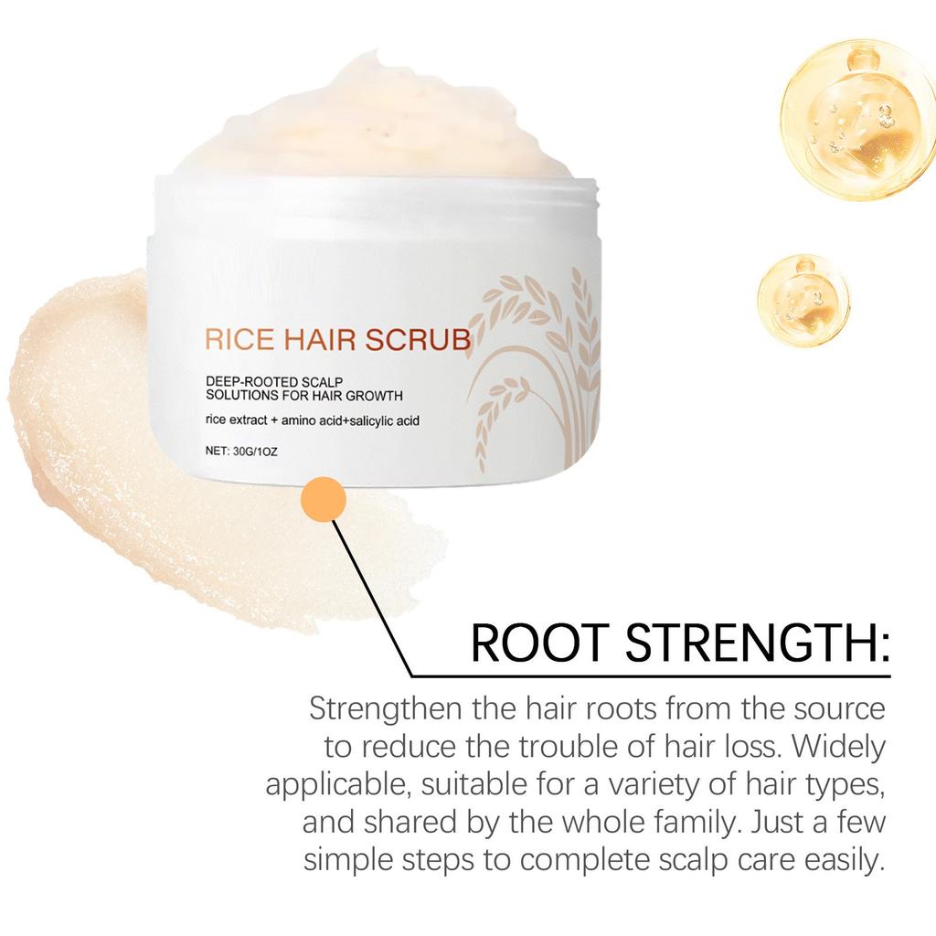 Скраб из рисовой головки очищает кожу головы. Скраб для увлажнения и ухода за волосами.