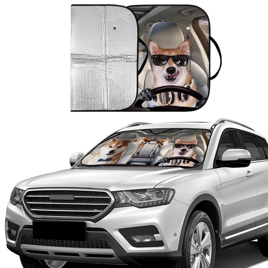 Солнцезащитный козырек на лобовое стекло автомобиля с принтом домашних собак и кошек