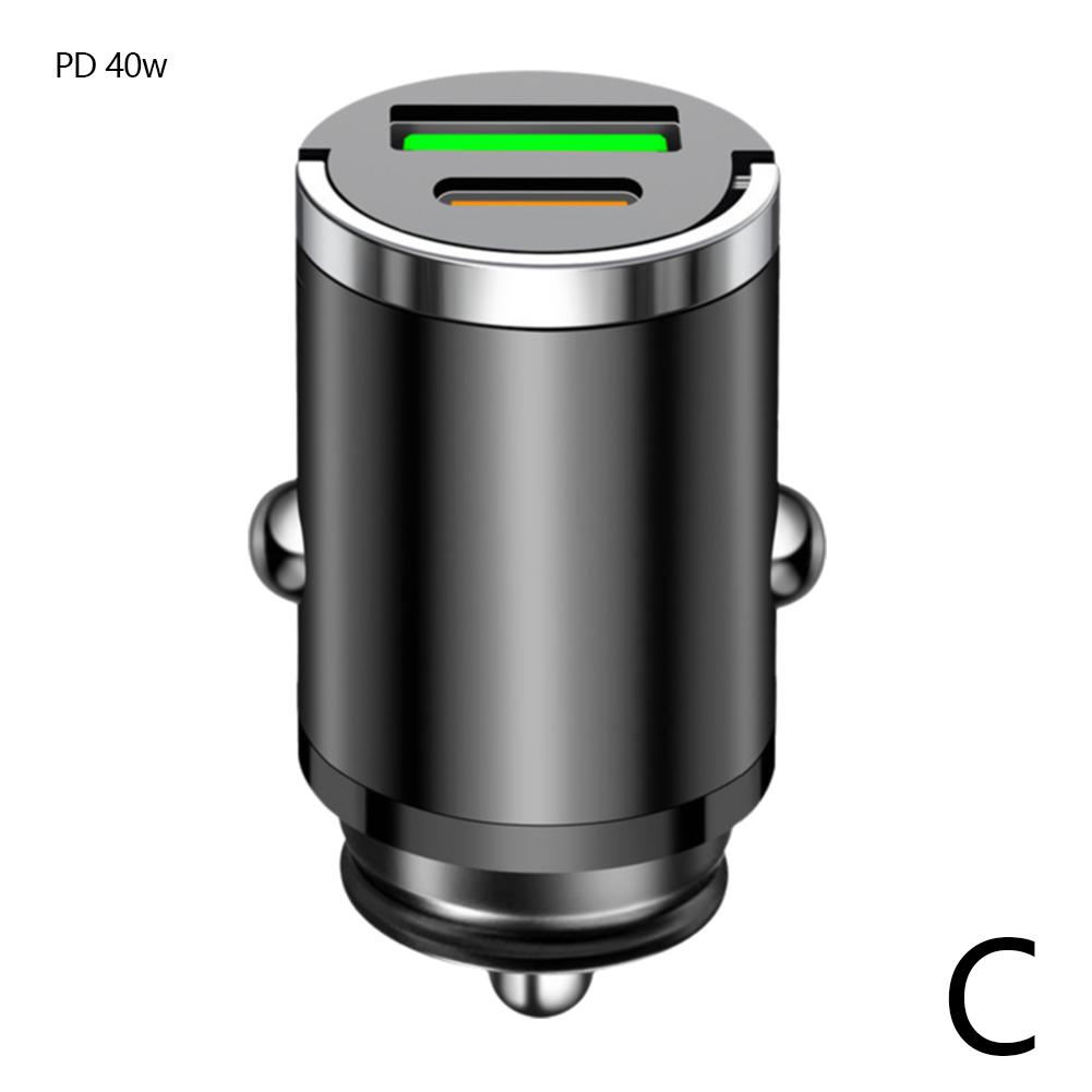 Мини автомобильное зарядное устройство 100 Вт USB Type C Зарядное устройство для телефона в автомобиль Быстрая зарядка Адаптер Quick Charge Для iPhone