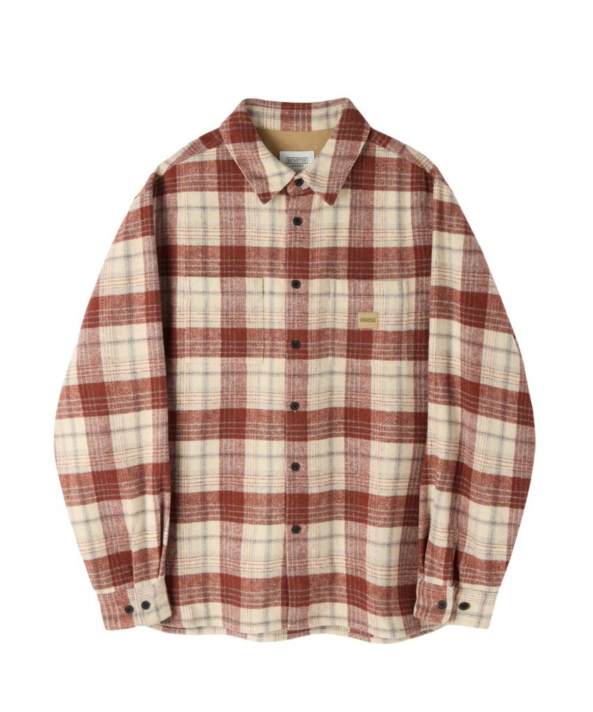 BROMPTON LONDON Flannel Big Check Shirt - Red (P264Ush432)