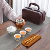 Zhen Tao Mutton Fat Jade Porcelain Travel Tea Set