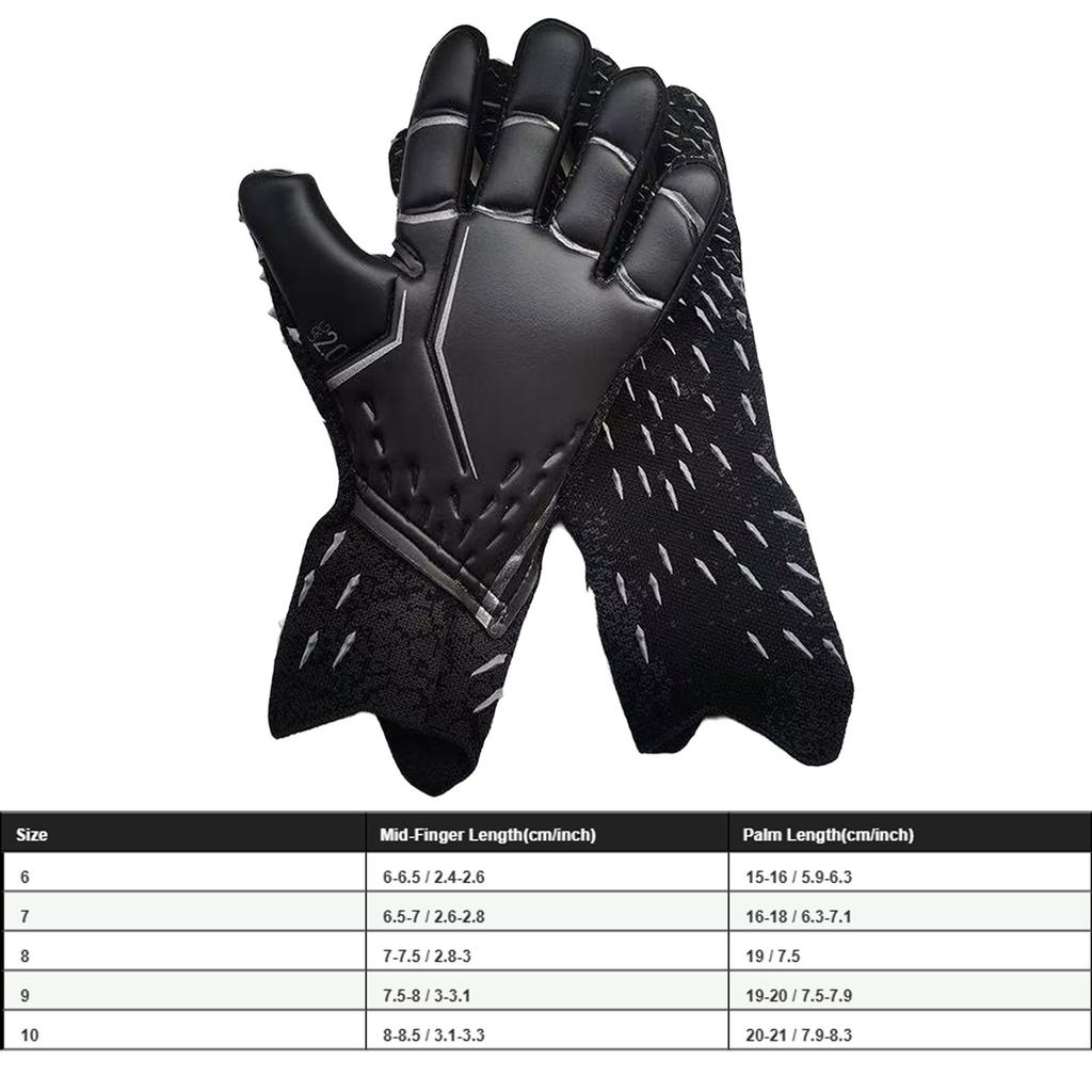 Goalkeeper Gloves Latex Thickened Durable for Soccer Training and Match Adult Kid Adjustable Wristband
