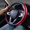 Чехол на руль автомобиля 38 см 15 дюймов из углеродного волокна, силиконовый усилитель руля, противоскользящий чехол для автомобиля, аксессуары