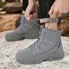 Зимние мужские сноубутсы для улицы, нескользящие, мужские рабочие ботинки, теплые плюшевые, боевые ботинки для пустыни, снежные, новые ботинки для хайкинга, кроссовки с высоким верхом