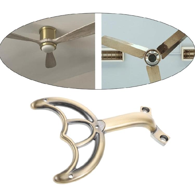 Gold Zinc Alloy Ceiling Fan Arm Arm Holder Support Modern Design, For Various Decoration Styles, Easy Angles Adjustment