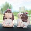 Cartoon Cute Yoga Little Cute Girl Sports Girl Car Ornament Birthday Cake Baking Decorations Student Gift