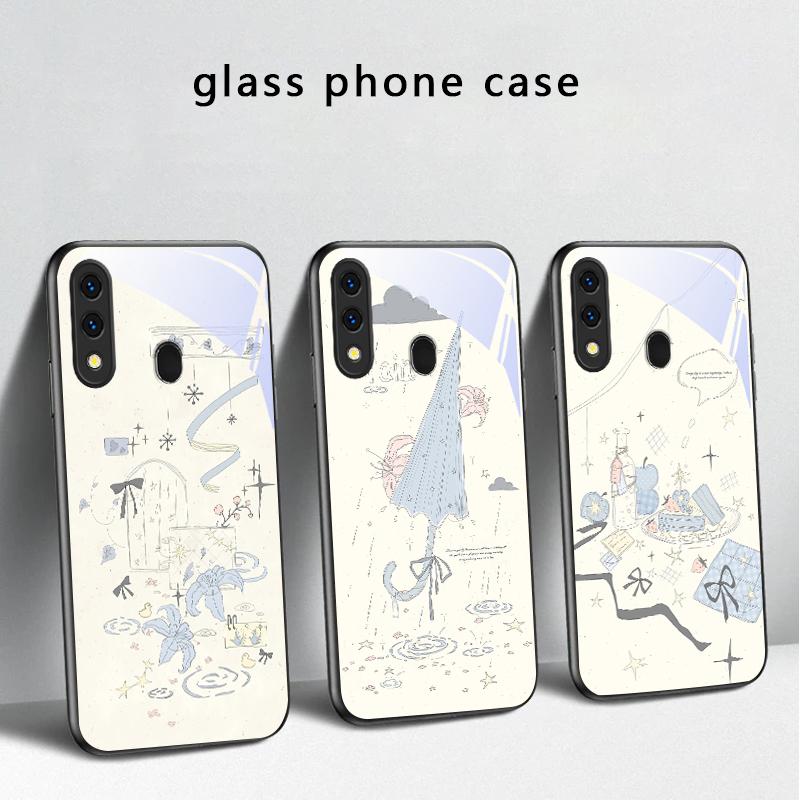 Свежий и целебный бриз Для Samsung Galaxy A30 A31 A32 A33 A34 A35 A42 A30s A20 A25 A26 A51 A56 A54 A72 A73 70 Стеклянный чехол для телефона