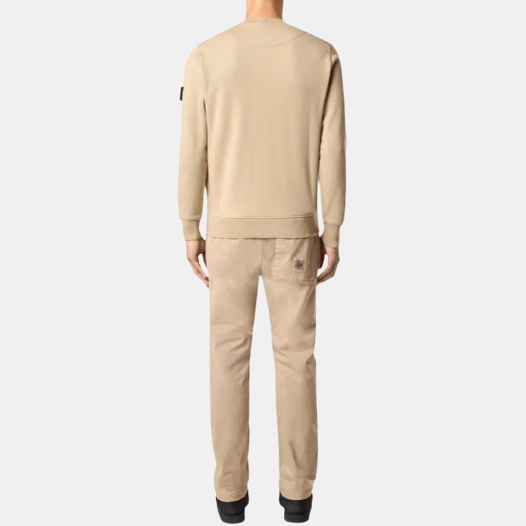 STONE ISLAND Однотонный свитшот с круглым вырезом и длинными рукавами для мужчин светло-коричневый K1S1561000-44S0051-V009A