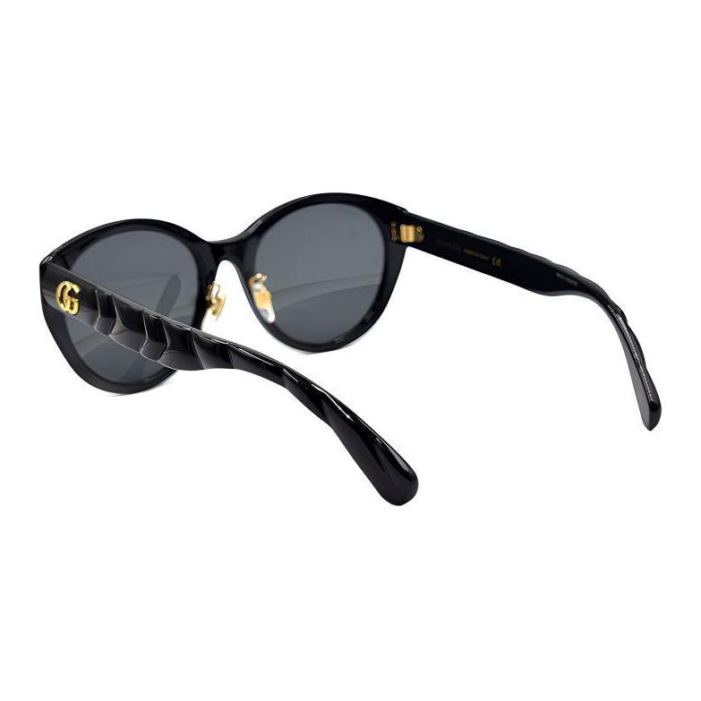 Gucci Leather Texture Series Elegant Frog Shape Holiday Travel Sunglasses Women sunglasses GG0814SK-001