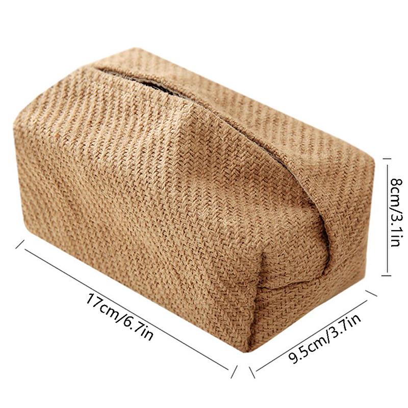 Nordic Cotton Linen Cloth Art Tissue Box Holder Car Holder For Sale Table Salt Holder Home Decor For Handkerplatk Box Gift