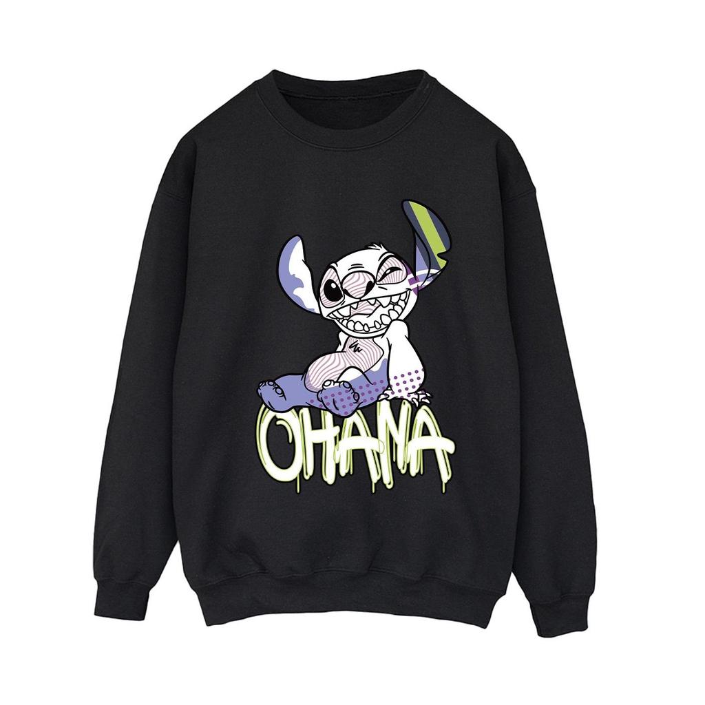 Disney Womens/Ladies Lilo And Stitch Ohana Graffiti Sweatshirt