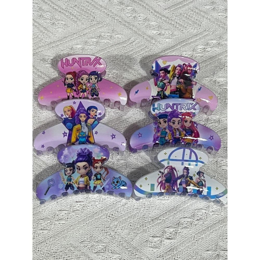 Children's Hot Kpop Demon Hunter Girl Group hair clips, cute plastic hairpins, girls' side clips, hair accessories Gifts