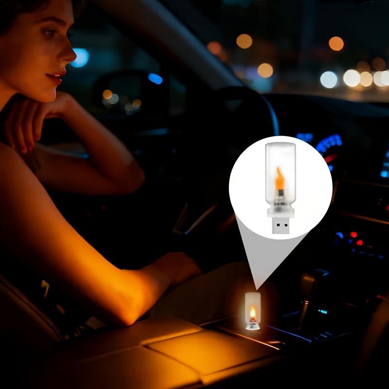 Flame Type USB LED Night Light Frosted Clear Glass Flickering Dynamic Flame Light Touch Control Mood Lighting for Car Home Lamp
