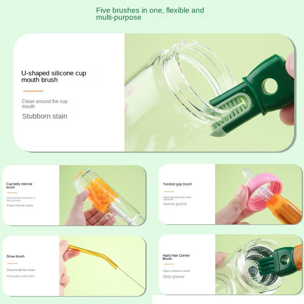 Многофункциональная щетка для чистки чашек с длинной ручкой, щетка для мытья чашек, инструмент для чистки стеклянных молочных бутылок