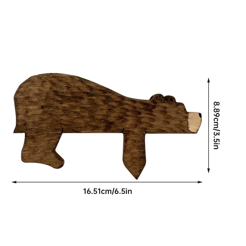 Creative Animal Door Top Wooden Decoration Sleeping Cute Brown Bear Fashion Home Living Room Bedroom Office Door Decoration