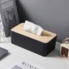 1Pc Luxurious Bamboo Rectangular Tissue Box Cover - Waterproof, Elegant Holder For Disposable Paper Facial Tissues