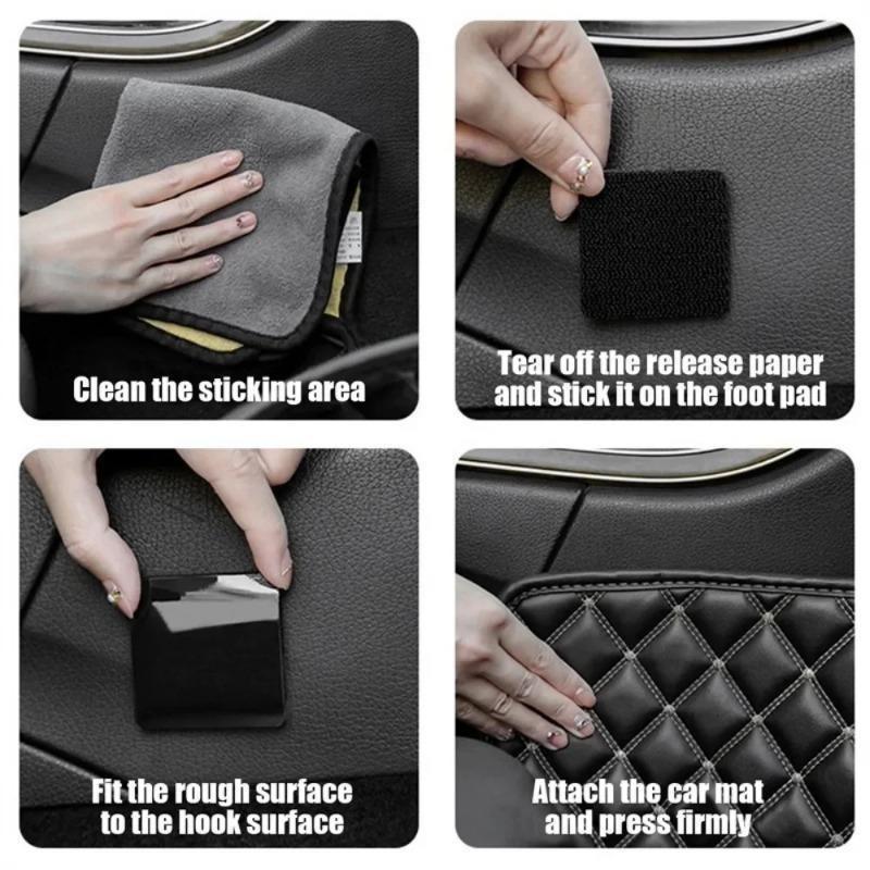 60pcs Suitable for Car Carpet Pads Tape Adhesive Dashboard Pad Attaches Double-sided Fixed Stickers High Viscosity Floor Mat DIY Art