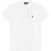 Polo SS23 Однотонная рубашка поло с коротким рукавом и вышитым логотипом, женские топы, белый цвет 211747409-004