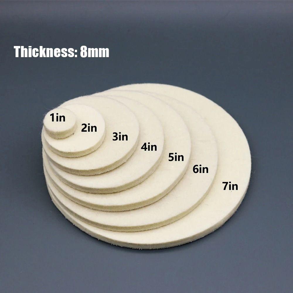 1/10Pcs 75mm 100mm 125mm 150mm 180mm Wool Felt Discs 2/3/4/5/6/7inch Abrasive Wheel Polishing Pads