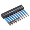 Набор из 10 отверток, набор бит S2 из легированной стали, 14 дюймов, шестигранный хвостовик, магнитная отвертка Security Star