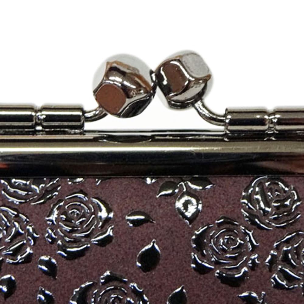 Кошелек Inden Wallet 340 с застежкой для монет 1501 Фиолетовая оленья кожа x Черный лакированный розовый Миниатюрная высота x ширина x толщина Внутренний застежка для монет [Inden-ya]