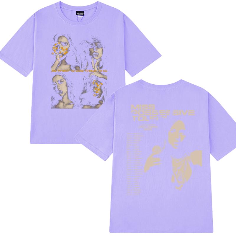 Tate McRae Miss Possessive Tour 2025 Double Sided Print T Shirt Men Women Fashion Y2k Short Sleeve T-shirts Unisex Cotton Tops