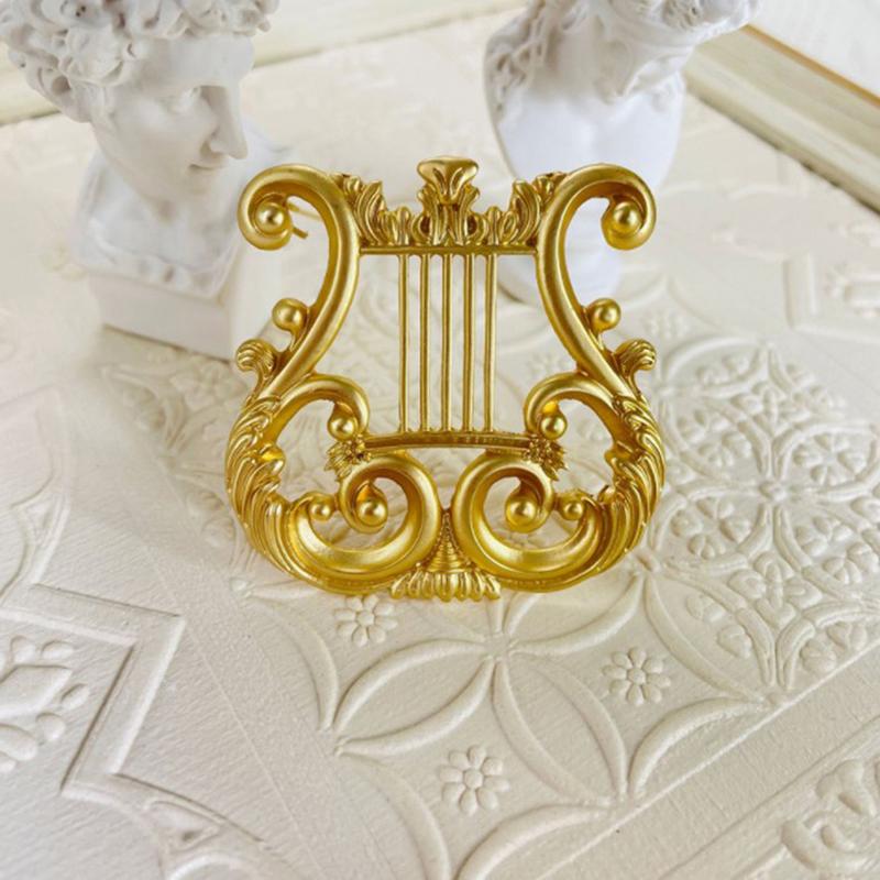 Винтажная золотая брошь-арфа ювелирные изделия музыкальный костюм булавка для кардигана свитер ретро