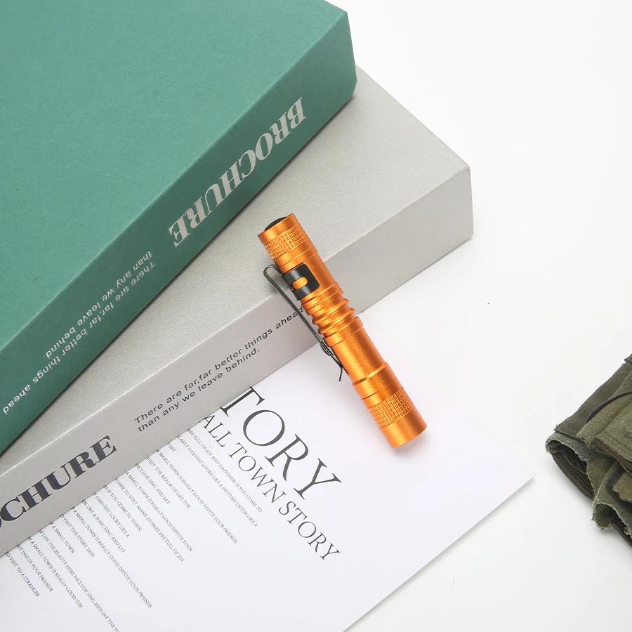 Мини портативный светодиодный фонарик с зажимом, ультра яркий карманный фонарик с высоким люменом для кемпинга на открытом воздухе, чрезвычайная ситуация