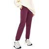 Sports Lifestyle Series Cuffed Breathable Fleece Knitted Sports Pants Women Pants Dark-Red 962517307N-5