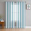 Striped Blue Geometric Sheer Curtains for Living Room Decoration Window Curtains for Kitchen Tulle Voile Organza Curtains