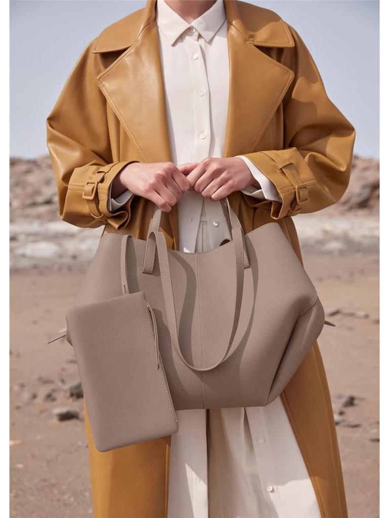 Женская сумка-тоут из натуральной французской кожи большой вместимости 2024 года