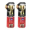 Тонкая мягкая зубная щетка с древесным углем и золотом (4-Pack)
