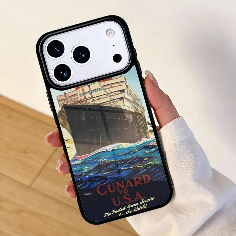 Classic Liners Ships Mobile Phone Case for IPhone 17 AIR 16pro Max 15 14 13 12 11 Bumper Cover