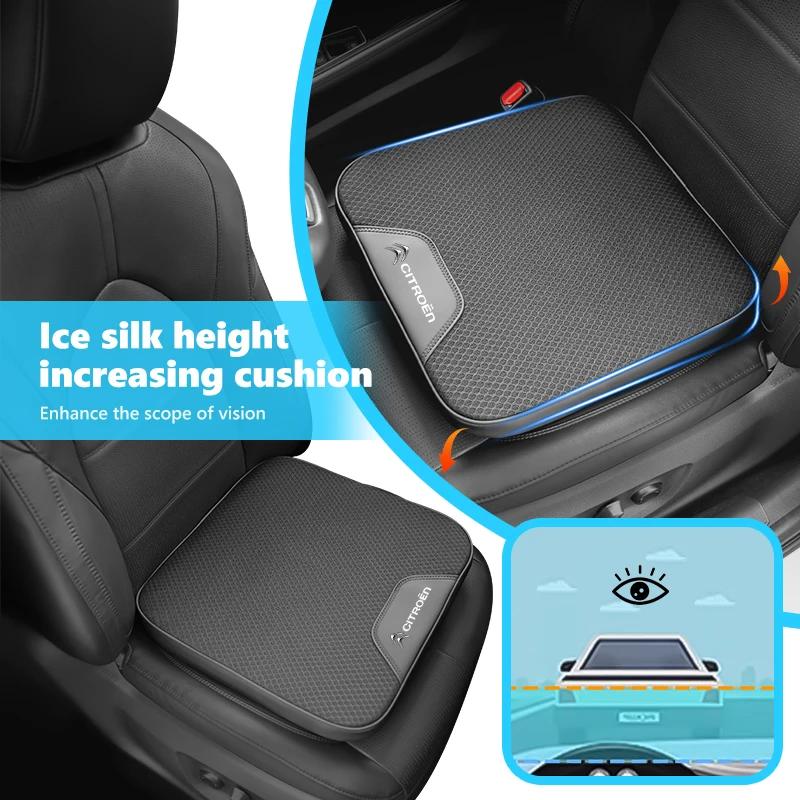 APS2 Car Seat Increase Cushion Breathable Ice Silk Thick Pad Soft Mat For Citroen Jumper Celysee Cactus Picasso Aircross Saxo Grand