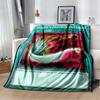 Anime Yu Gi Oh Card Throw Blanket Blue Eyes White Dragon Anime Cartoon Soft Plush Blanket Bedroom Bedspread Home Decor