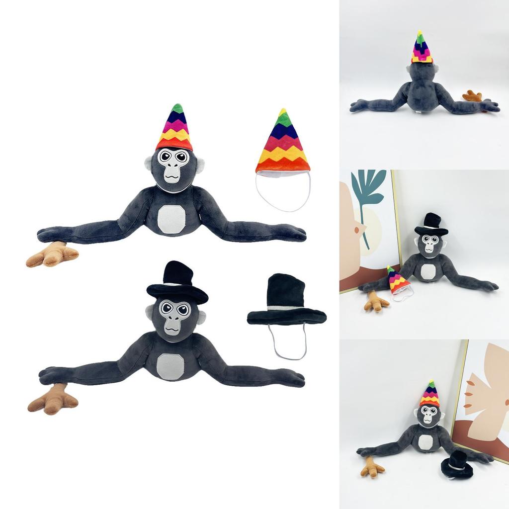 Adorable Gorilla Tag Monke Stuffed Animal Doll With Hat Short Plush 25cm