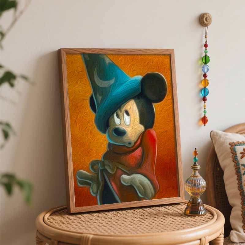 Disney Mickey Mouse Sorcerer digital oil painting art kit DIY handmade home decoration gift