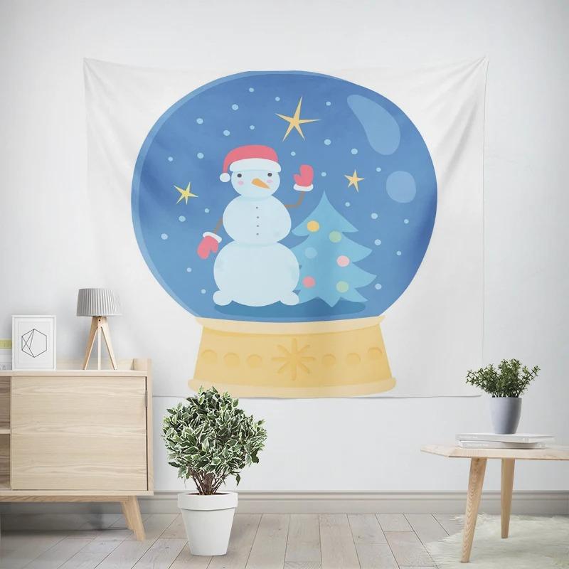 Новогодний рождественский хрустальный шар Рождественская елка Узор Гостиная Спальня Декоративный гобелен