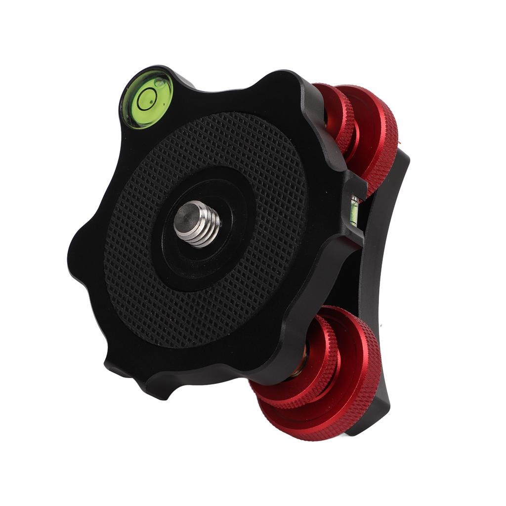 LP‑64 Camera Tripod Ball Head Leveling Base Aluminum Triple Wheel Leveler Bubble Level