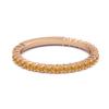 Citrine Eternity Band Ring - 925 Sterling Silver Rose Gold Vermeil